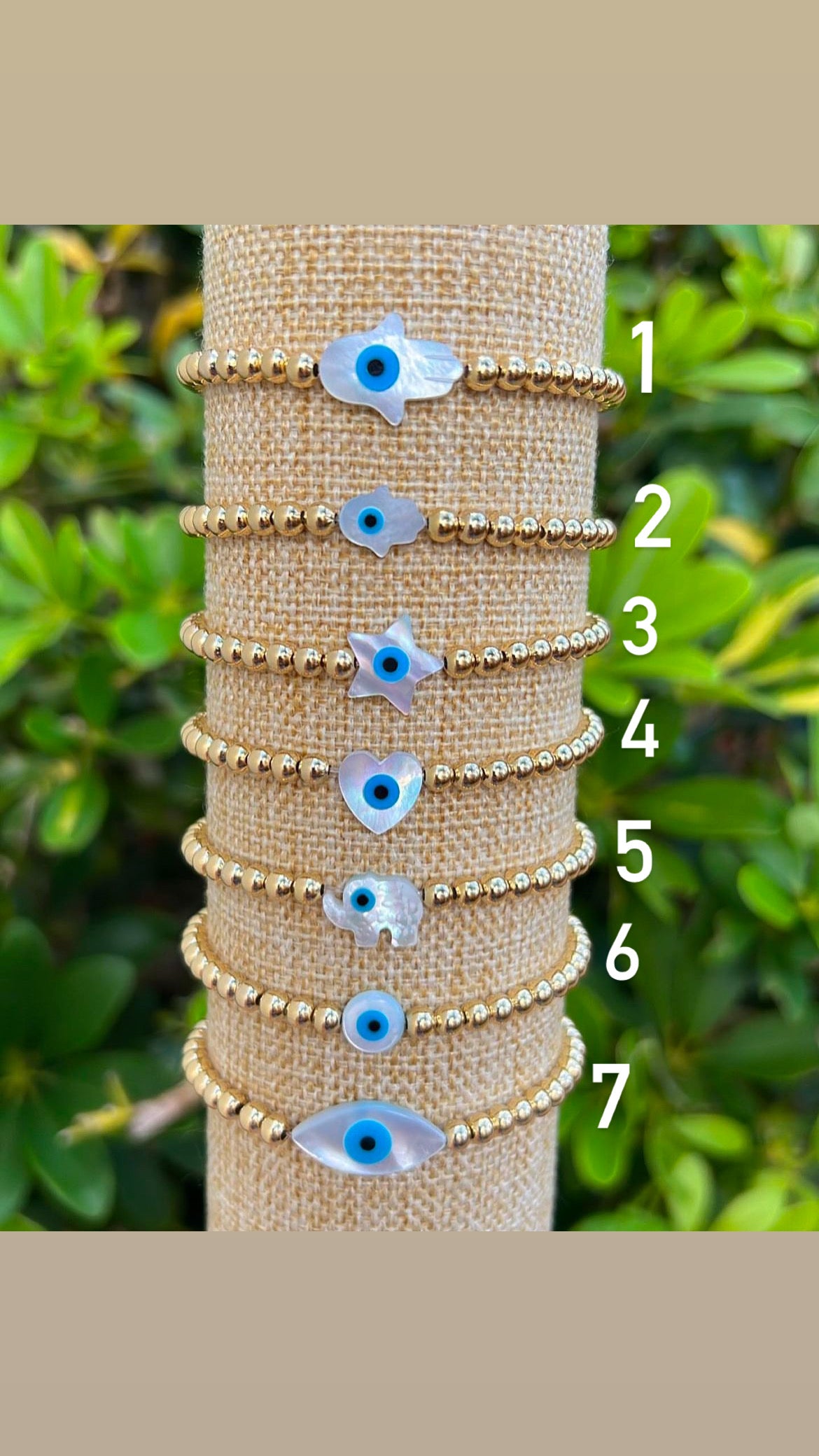 Evil eye gold bracelet hamsa hand