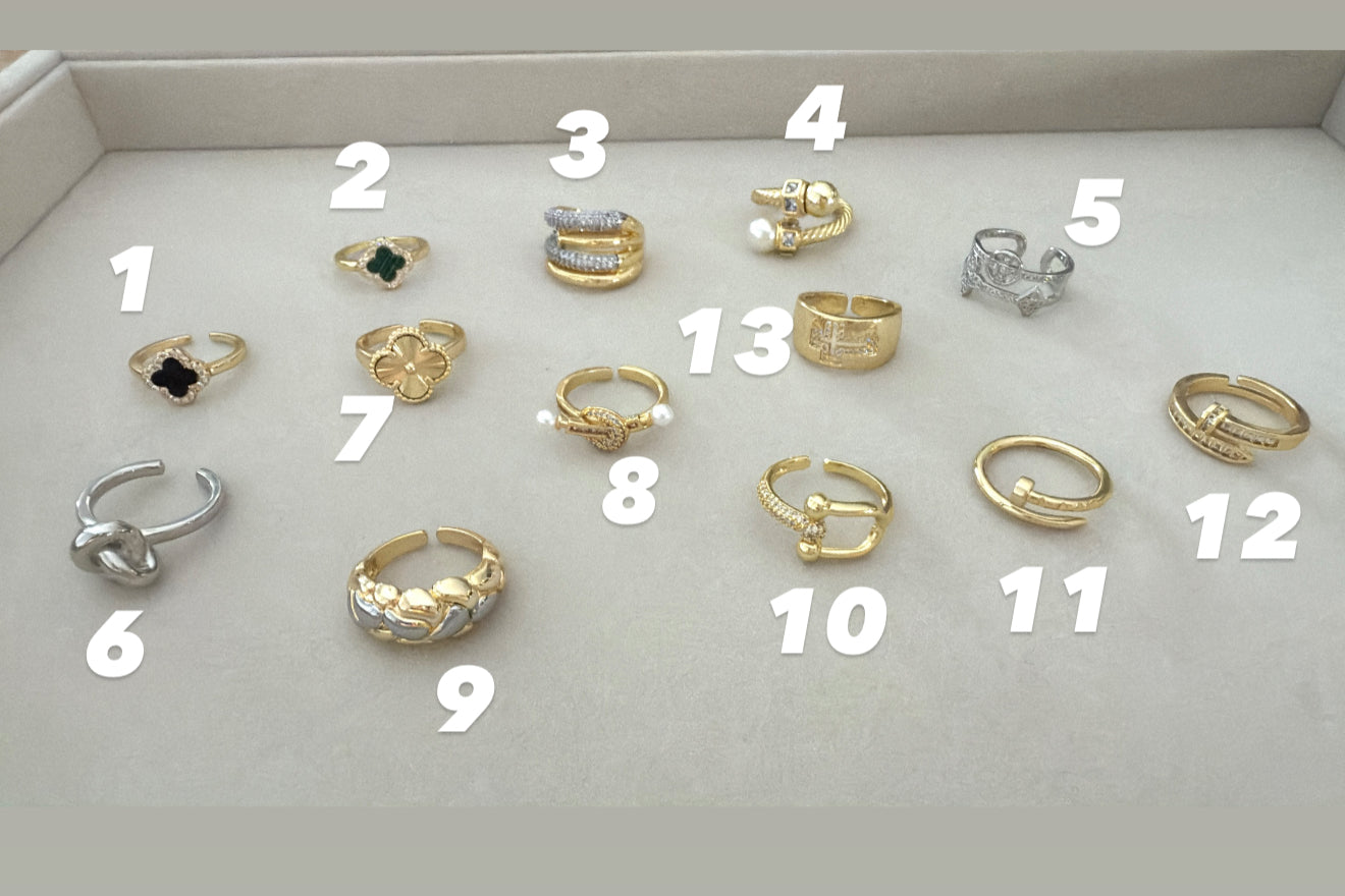 Adjustable Gold & Silver Ring Collection