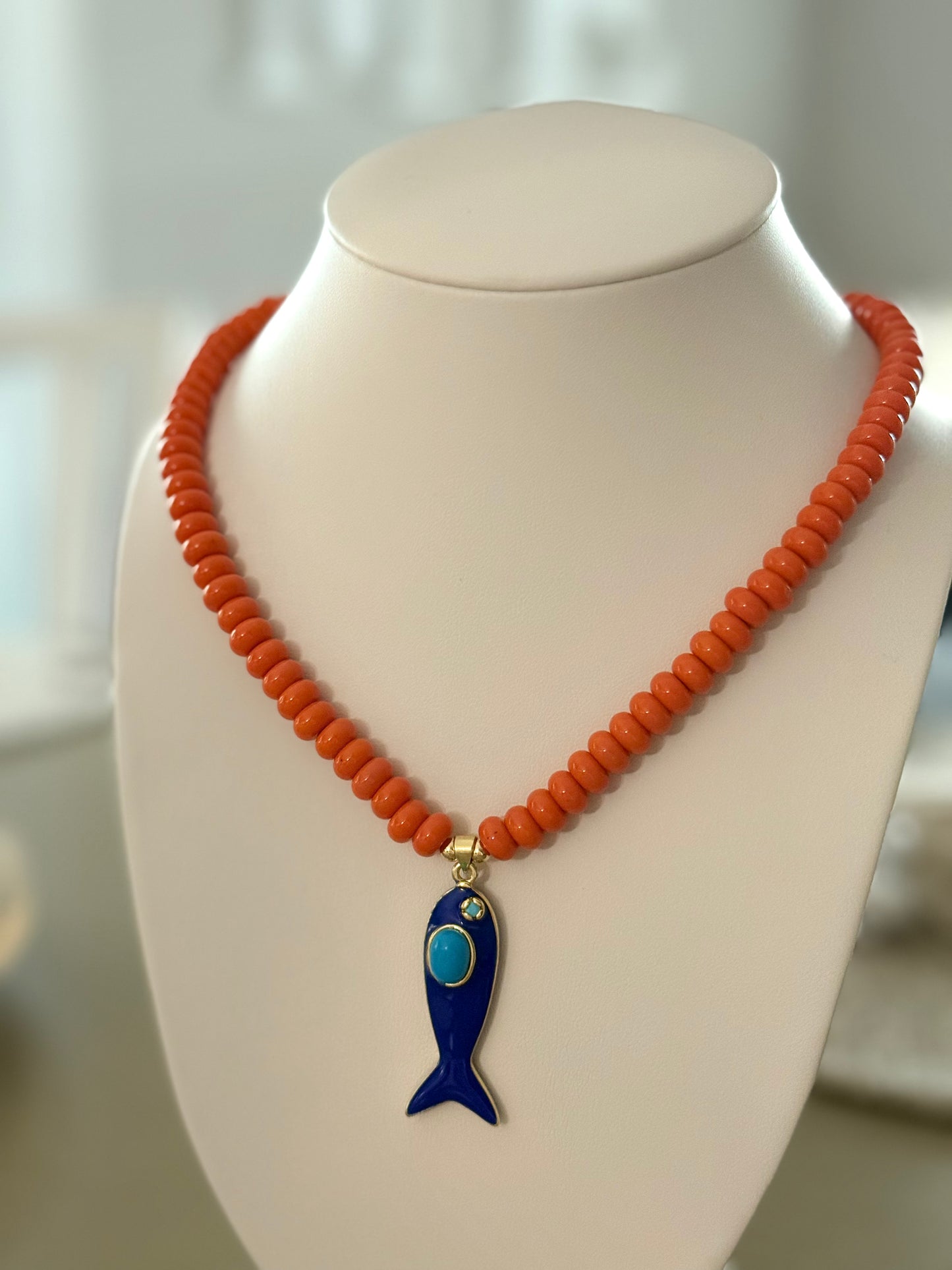 Lucky Fish Charm Statement Necklace