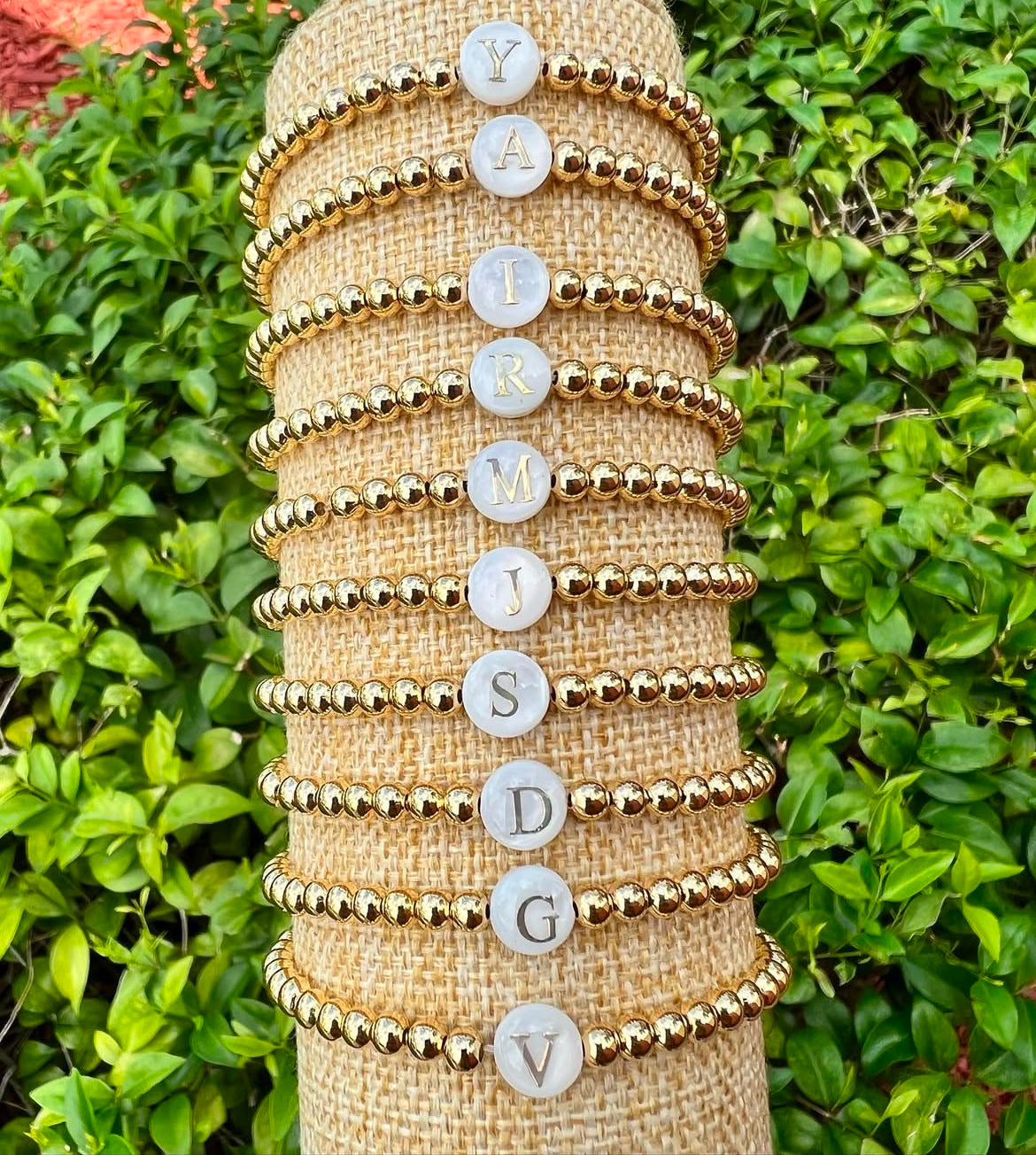 Initial letter bracelet