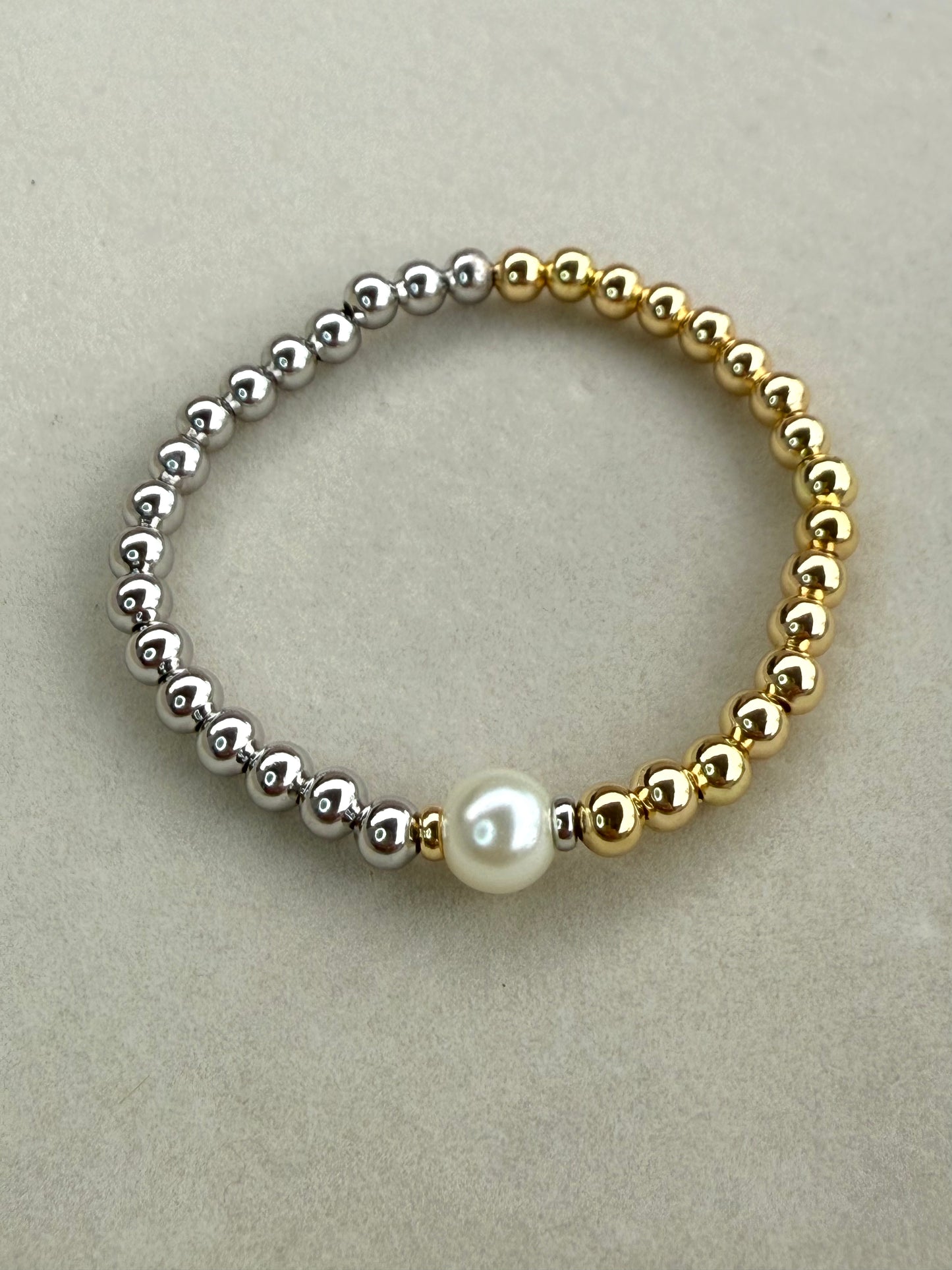 Two-Tone Pearl Harmony Bracelet
