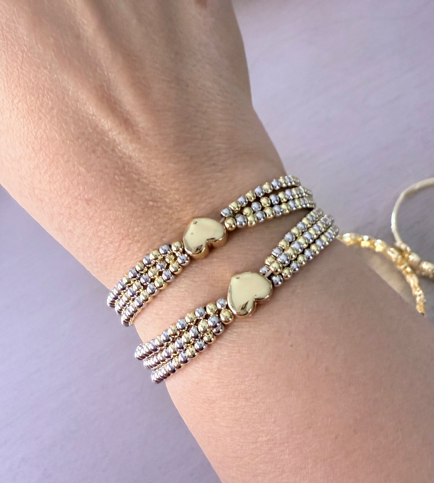 Silver and gold bracelet