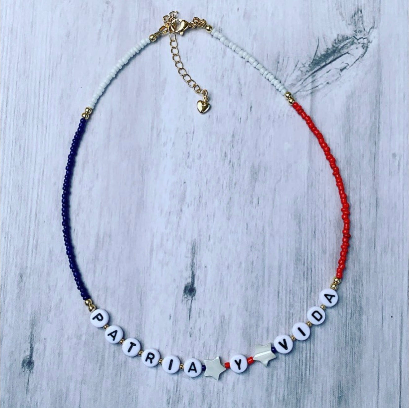 Patria y Vida Beaded Necklace
