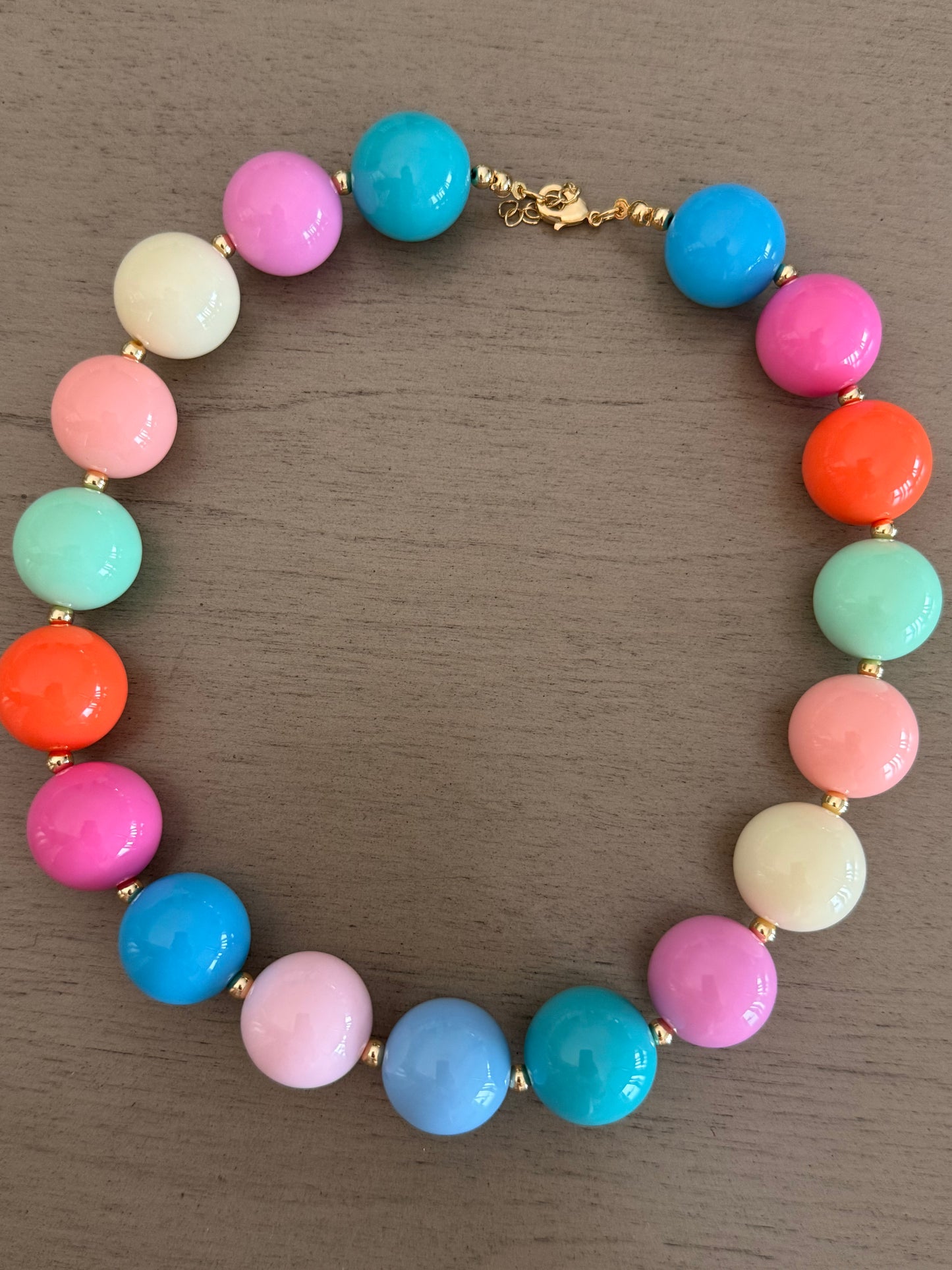 Bubble Gum Bead Necklace