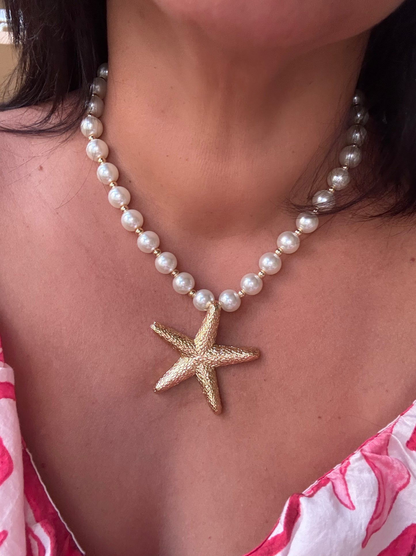 Pearl Starfish Statement Necklace