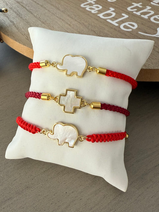 Gold-Plated Charm Bracelets – Tree of Life, Elephant, Cross & Hamsa