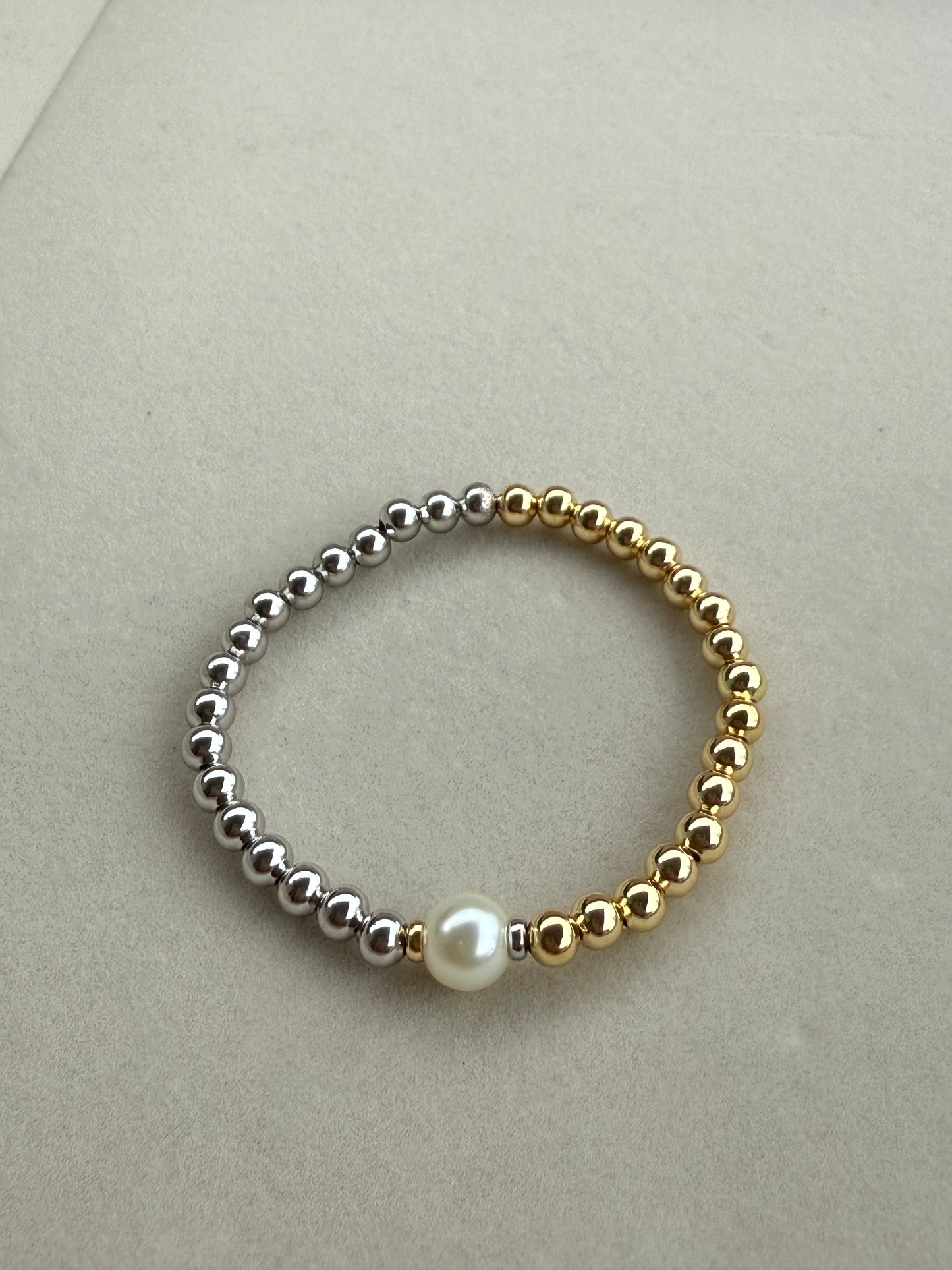 Two-Tone Pearl Harmony Bracelet