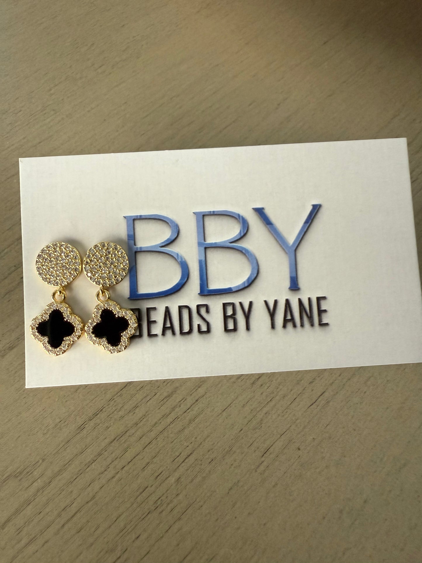 Black Clover Sparkle Drop Earrings