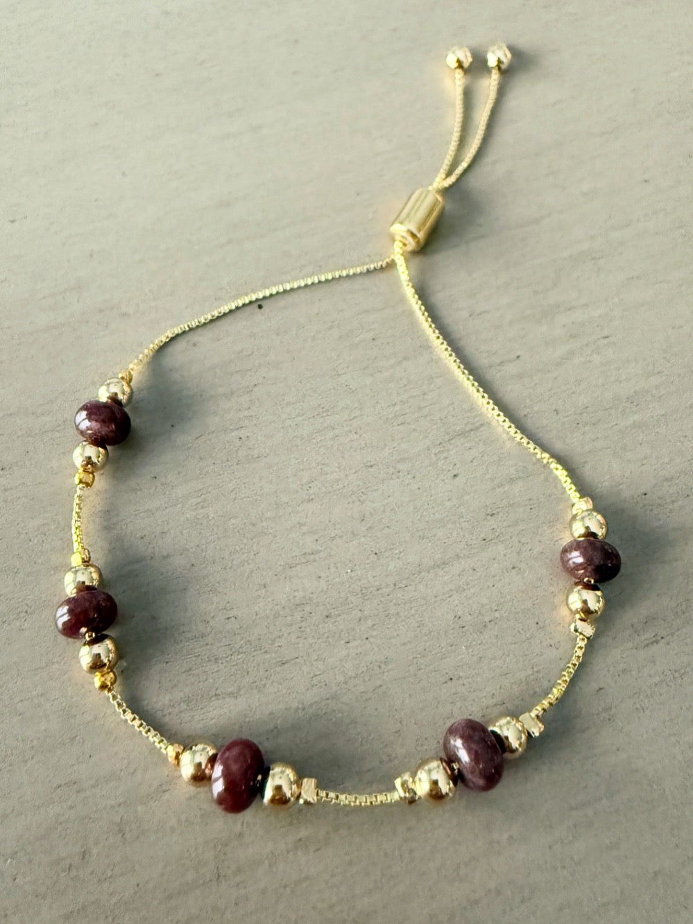 Autumn Glow Garnet Bracelet