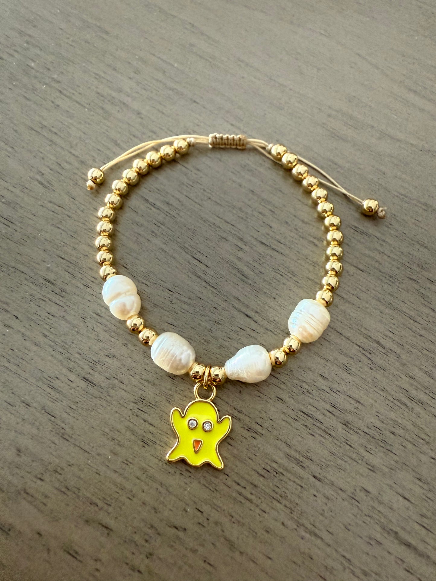 Cute ghost bracelet, Halloween bracelet