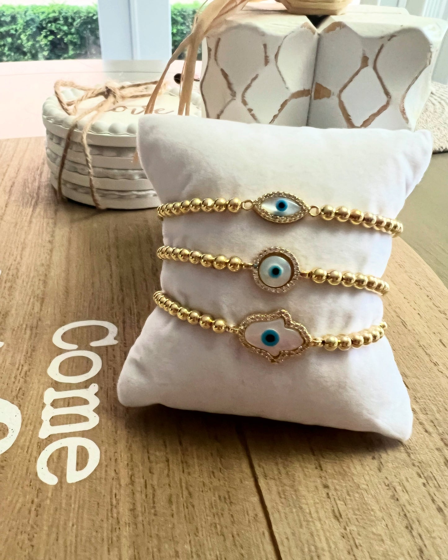 Adjustable Evil eye bracelet