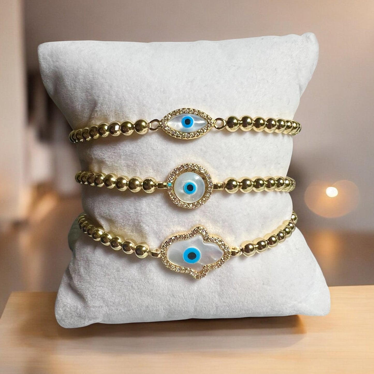 Adjustable Evil eye bracelet
