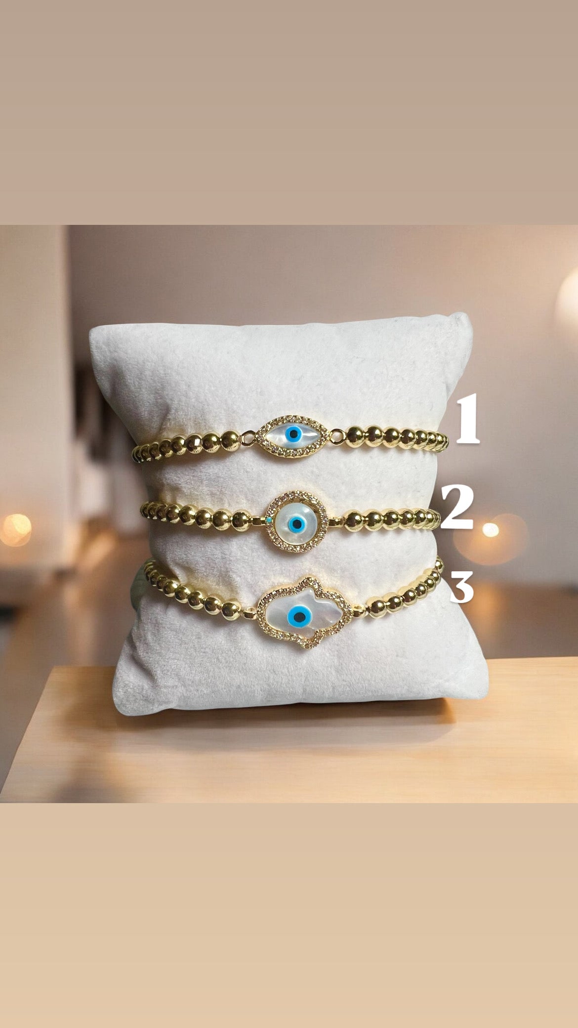 Adjustable Evil eye bracelet