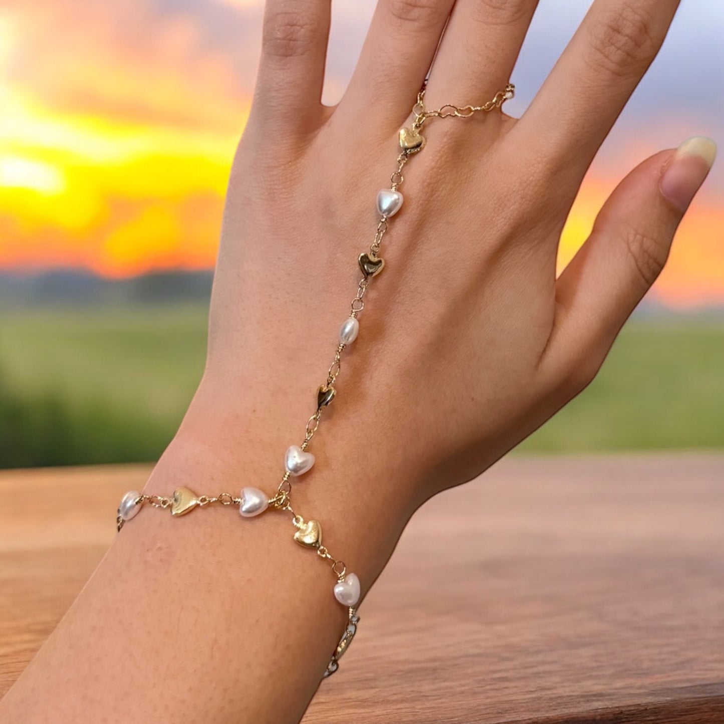 Ring bracelet pearls
