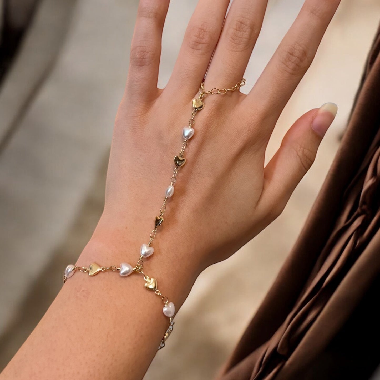 Ring bracelet pearls