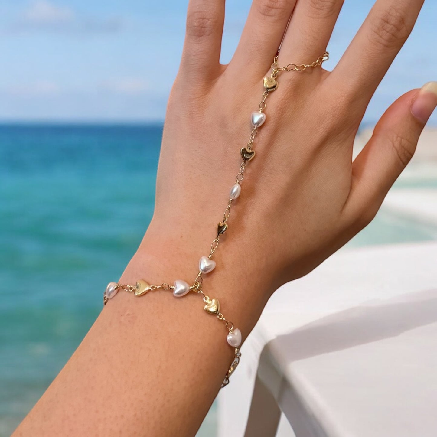Ring bracelet pearls