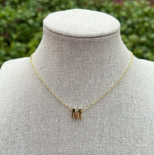 Initial letter necklace