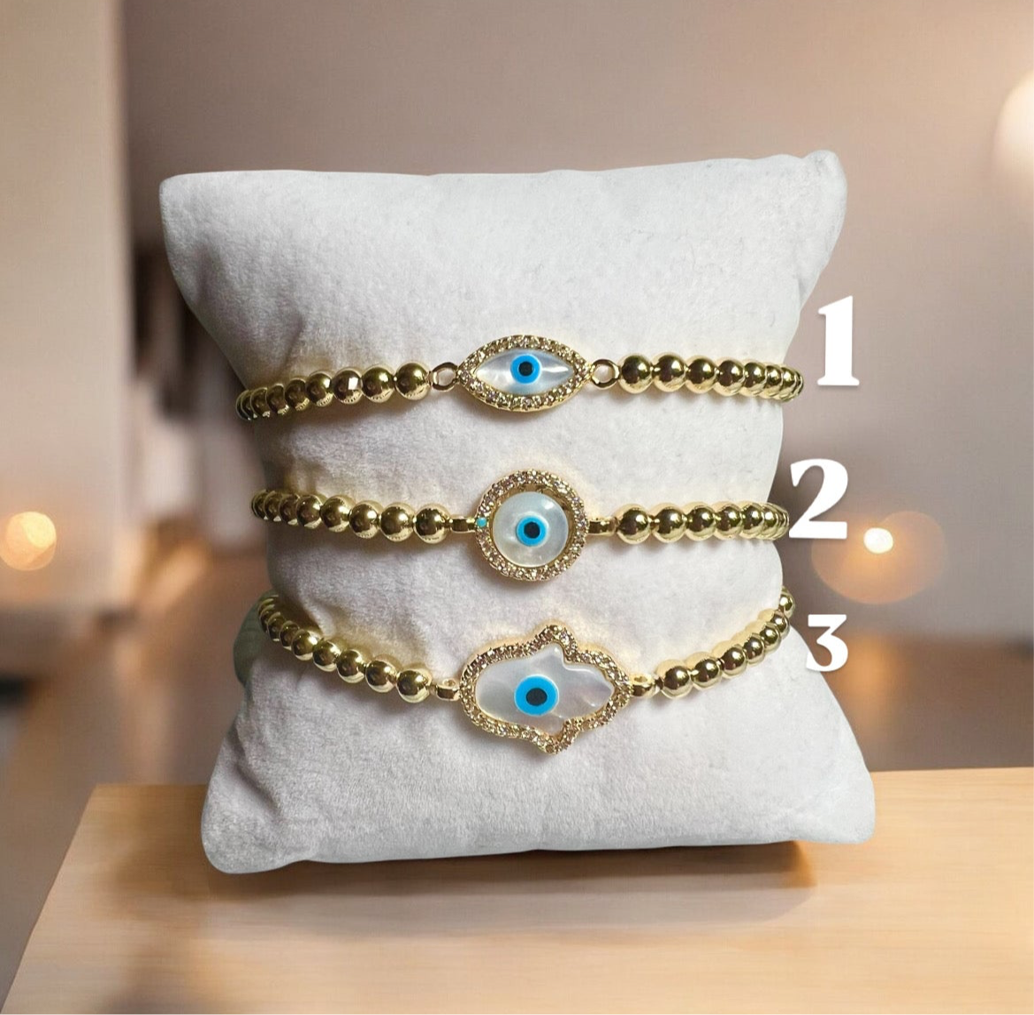 Adjustable Evil eye bracelet