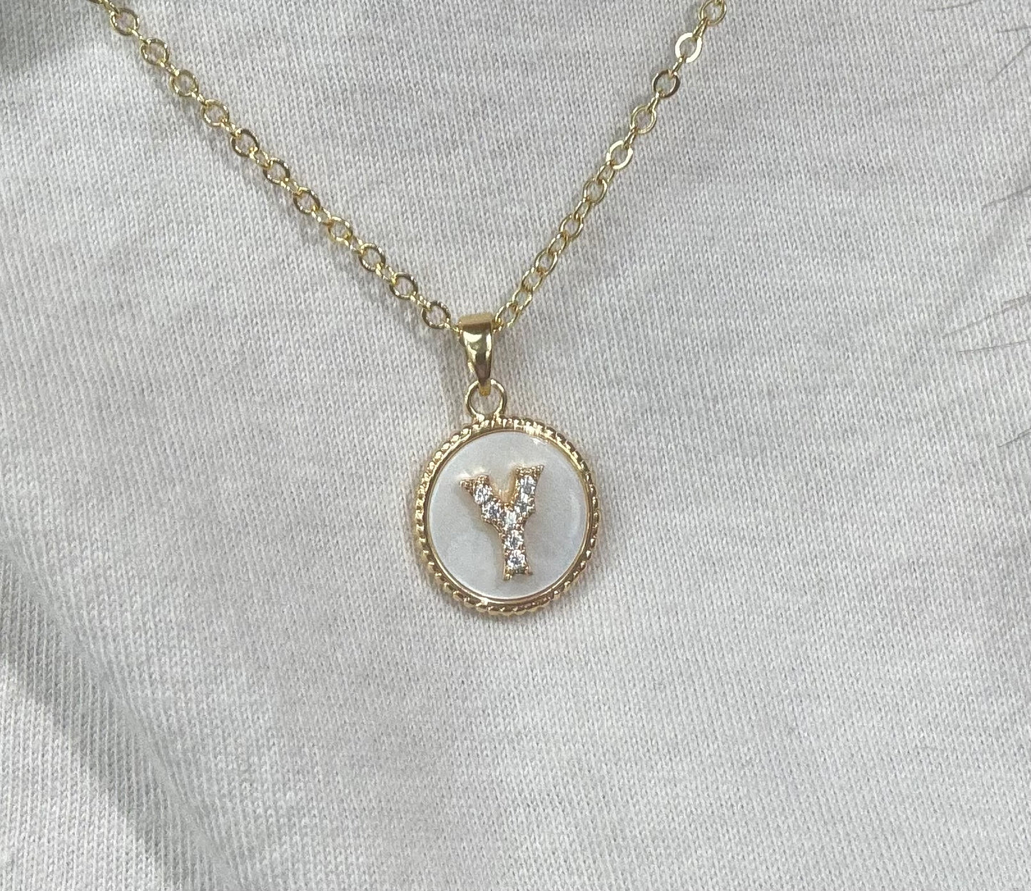 Initial letter necklace