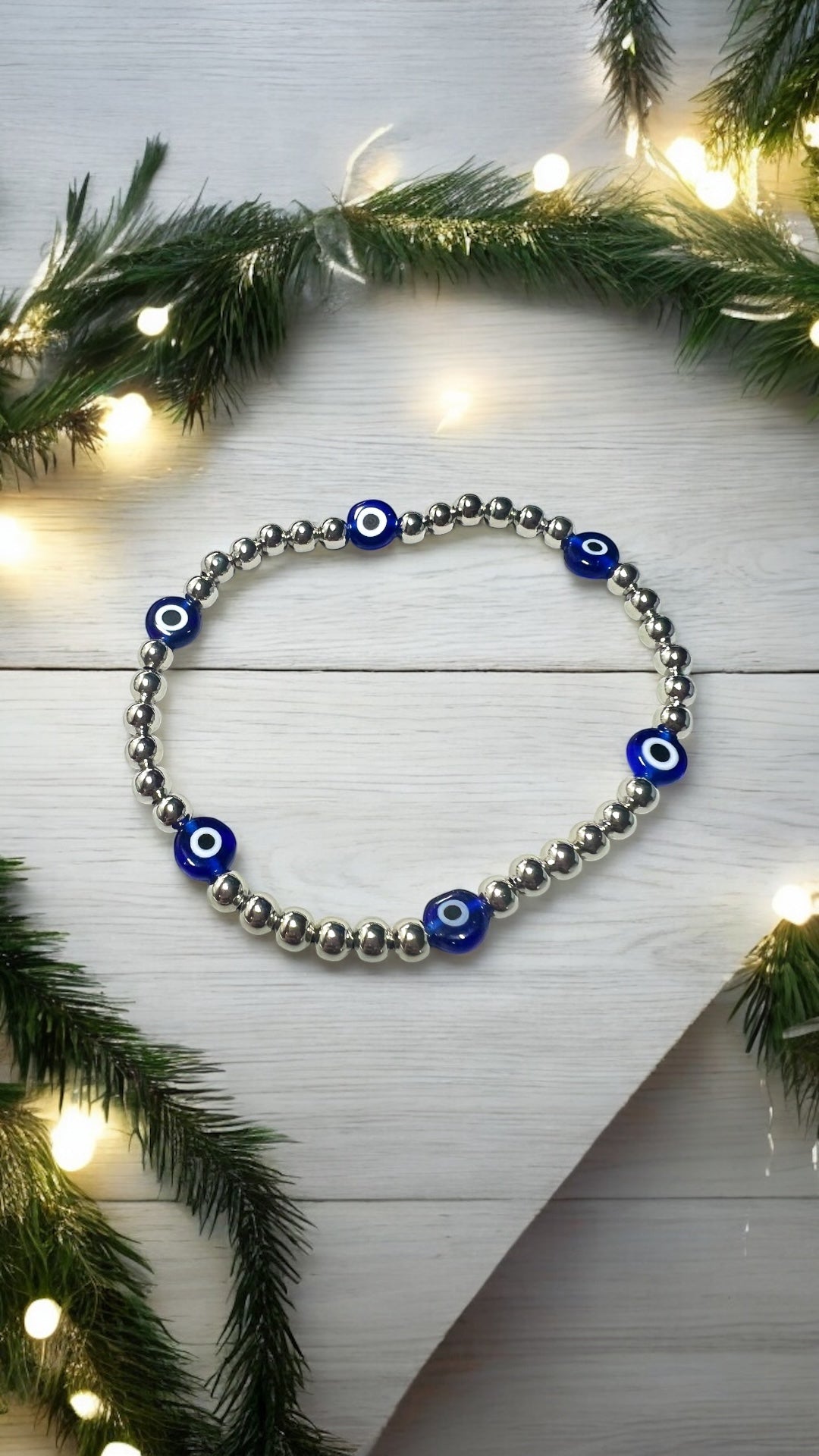 Evil eye silver bracelet