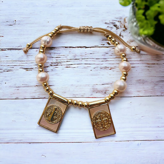 San Benito adjustable bracelet with pearls