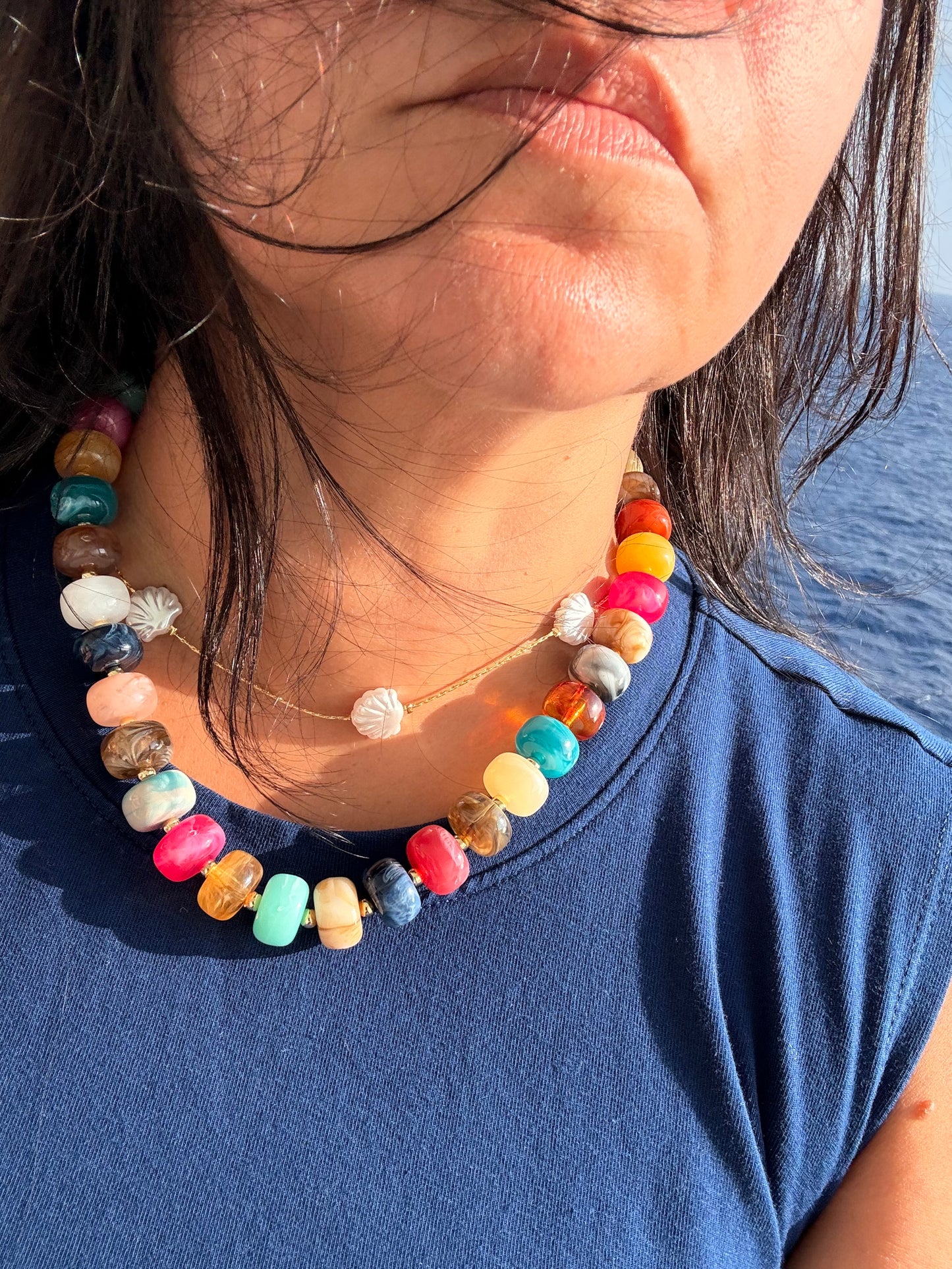 Candy Pop Multi-Strand Beaded Statement Necklace