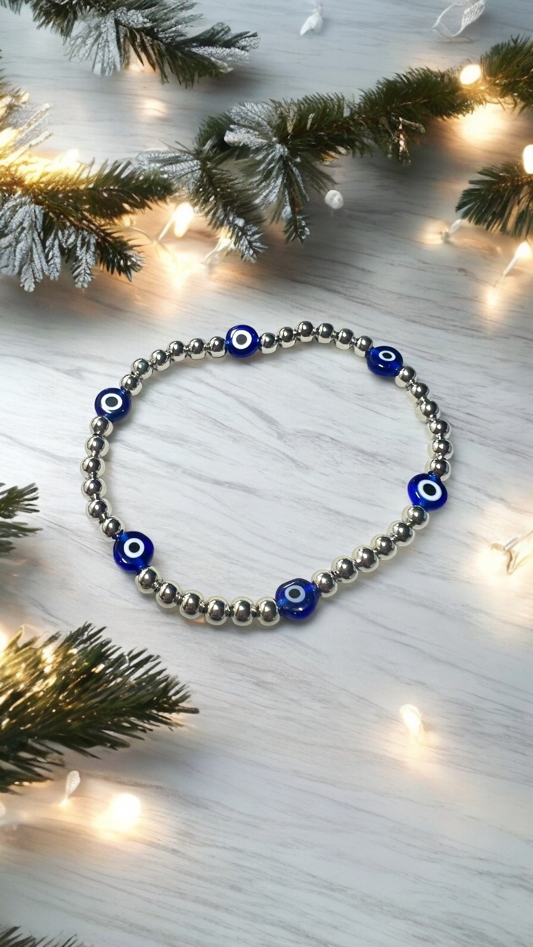 Evil eye silver bracelet