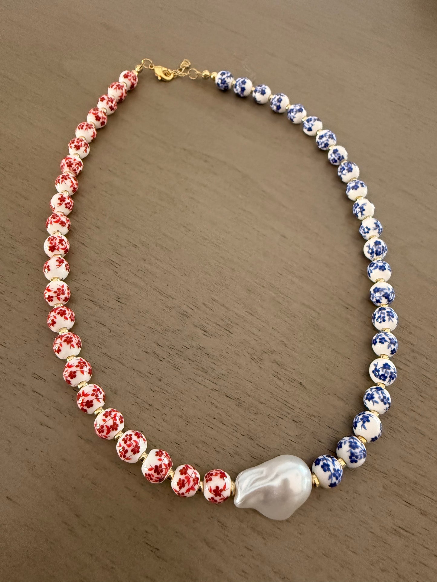 4th of July pearl necklace