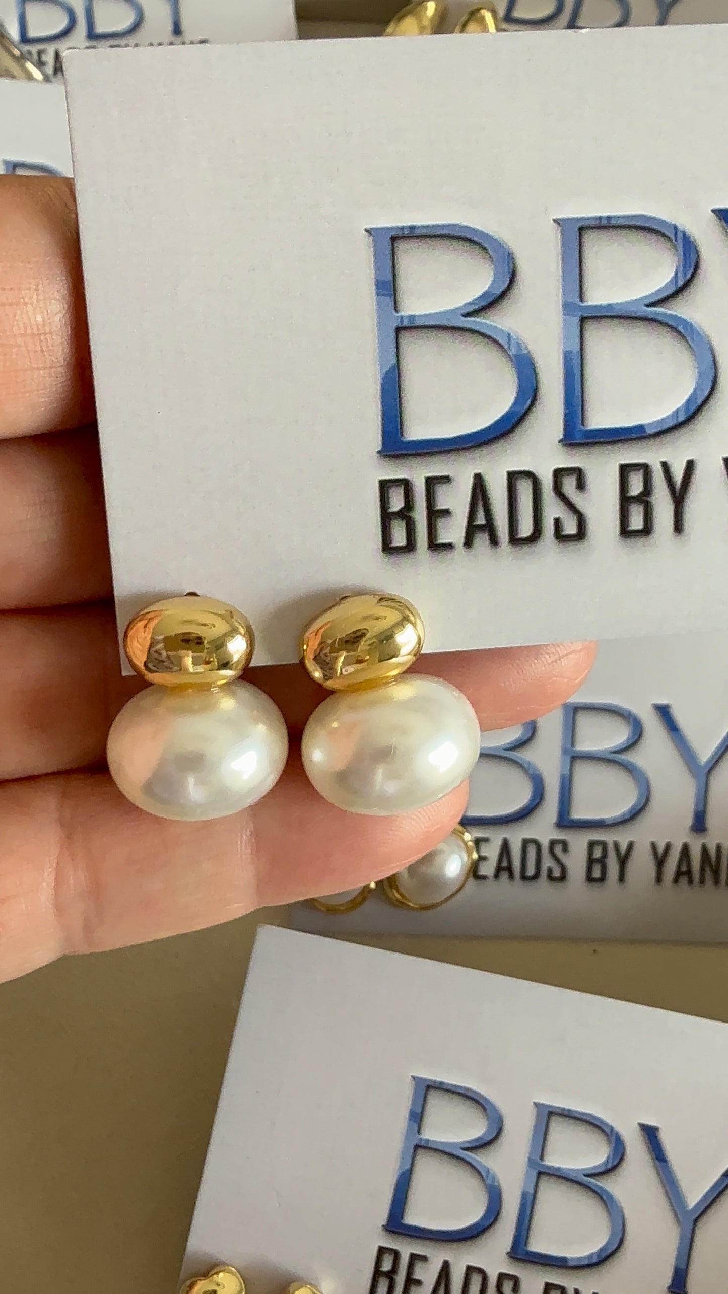 Elegant Gold & Pearl Drop Earrings