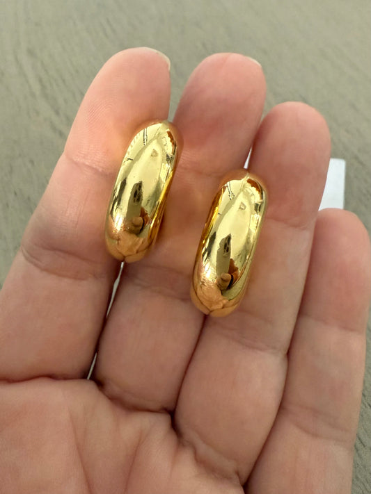 Gold hoop earrings