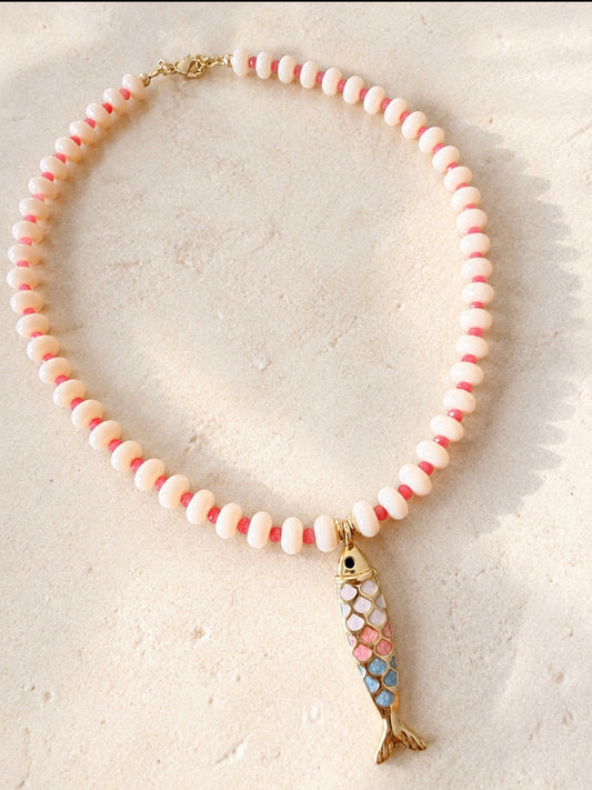 Coastal Crush Fish Pendant Necklace