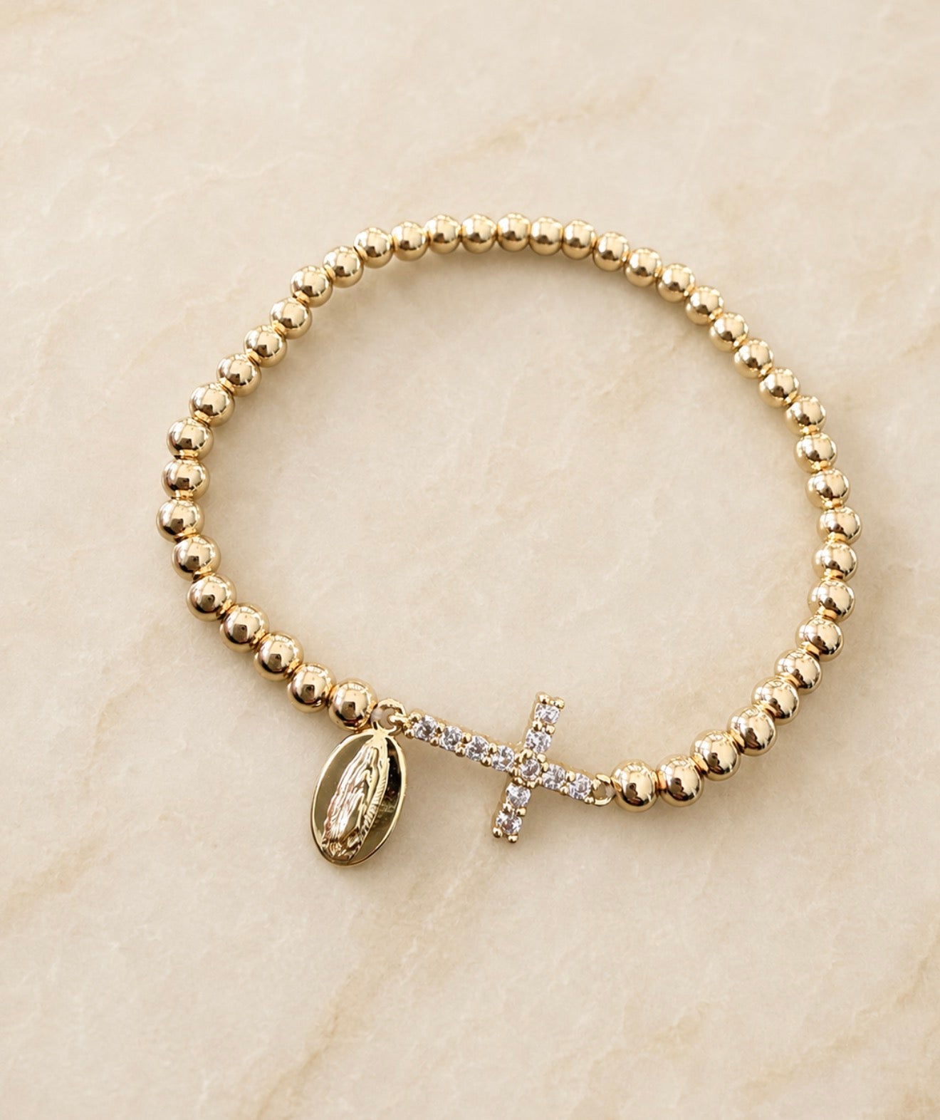 Faith & Grace Cross Medal Bracelet