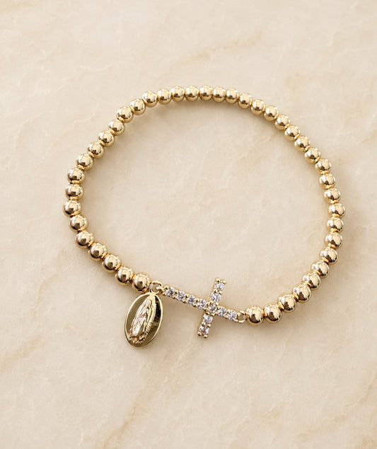 Faith & Grace Cross Medal Bracelet