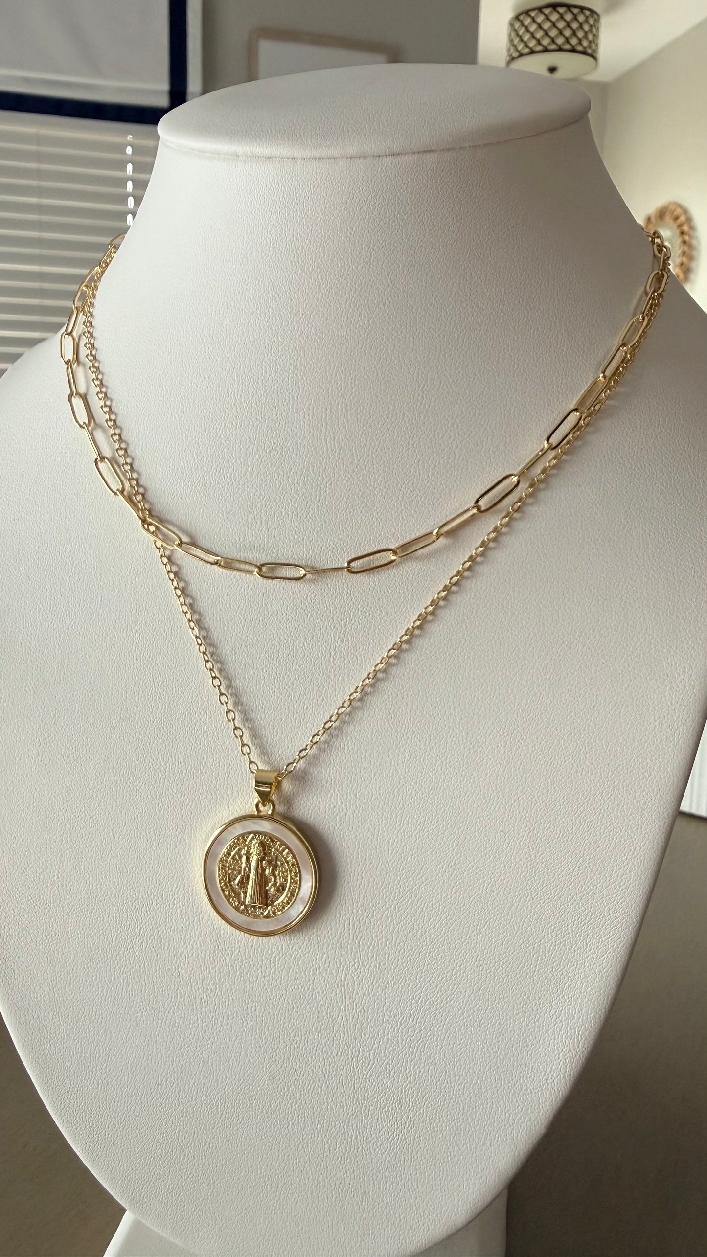 Gold Layered Saint Benedict Necklace