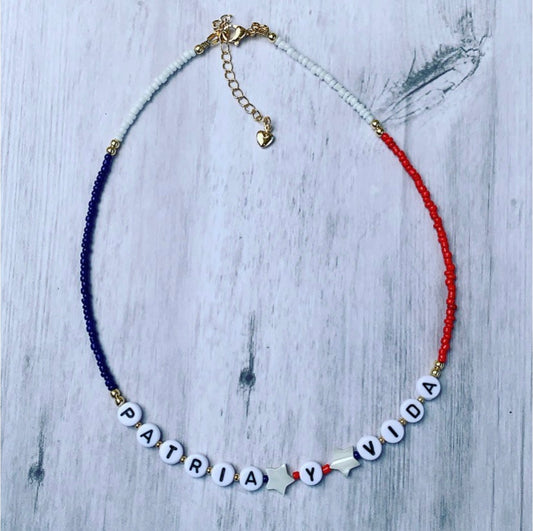 Patria y Vida Beaded Necklace