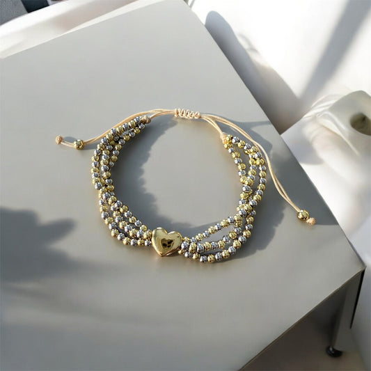 Silver and gold bracelet