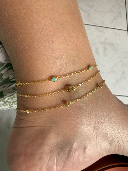 Coastal Charm Anklet Collection – 3 Styles Available