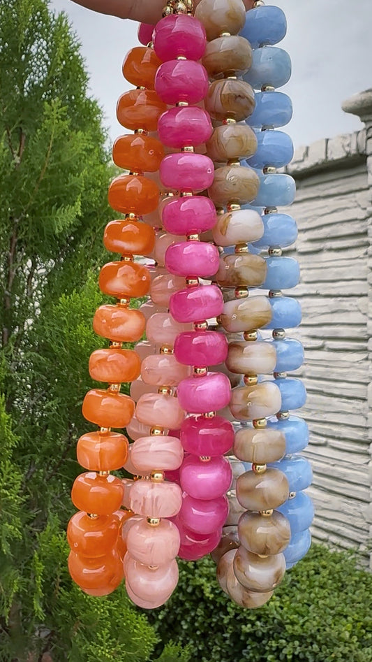 Candy Pop Multi-Strand Beaded Statement Necklace