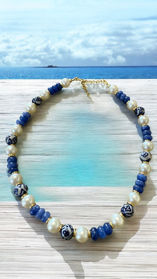 Ocean Porcelain Pearl Necklace