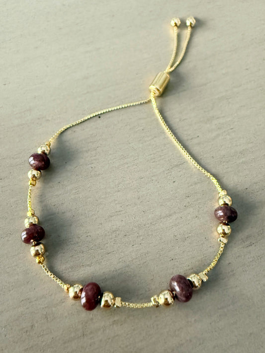 Autumn Glow Garnet Bracelet