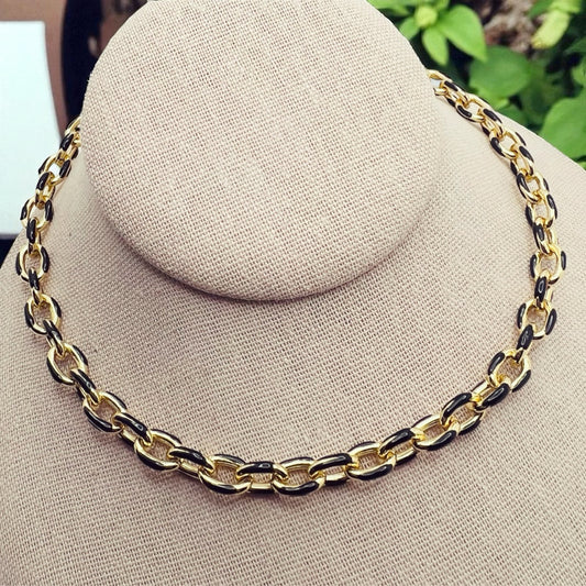 Beautiful black and gold chain
