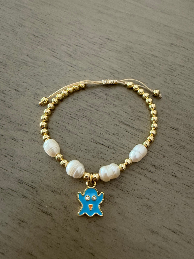 Cute ghost bracelet, Halloween bracelet