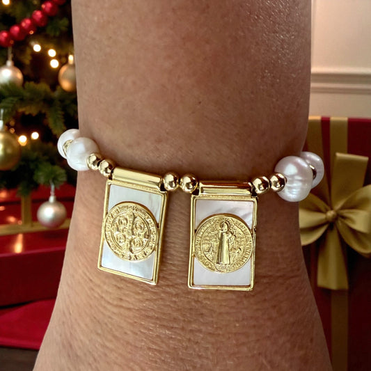 San Benito adjustable bracelet with pearls