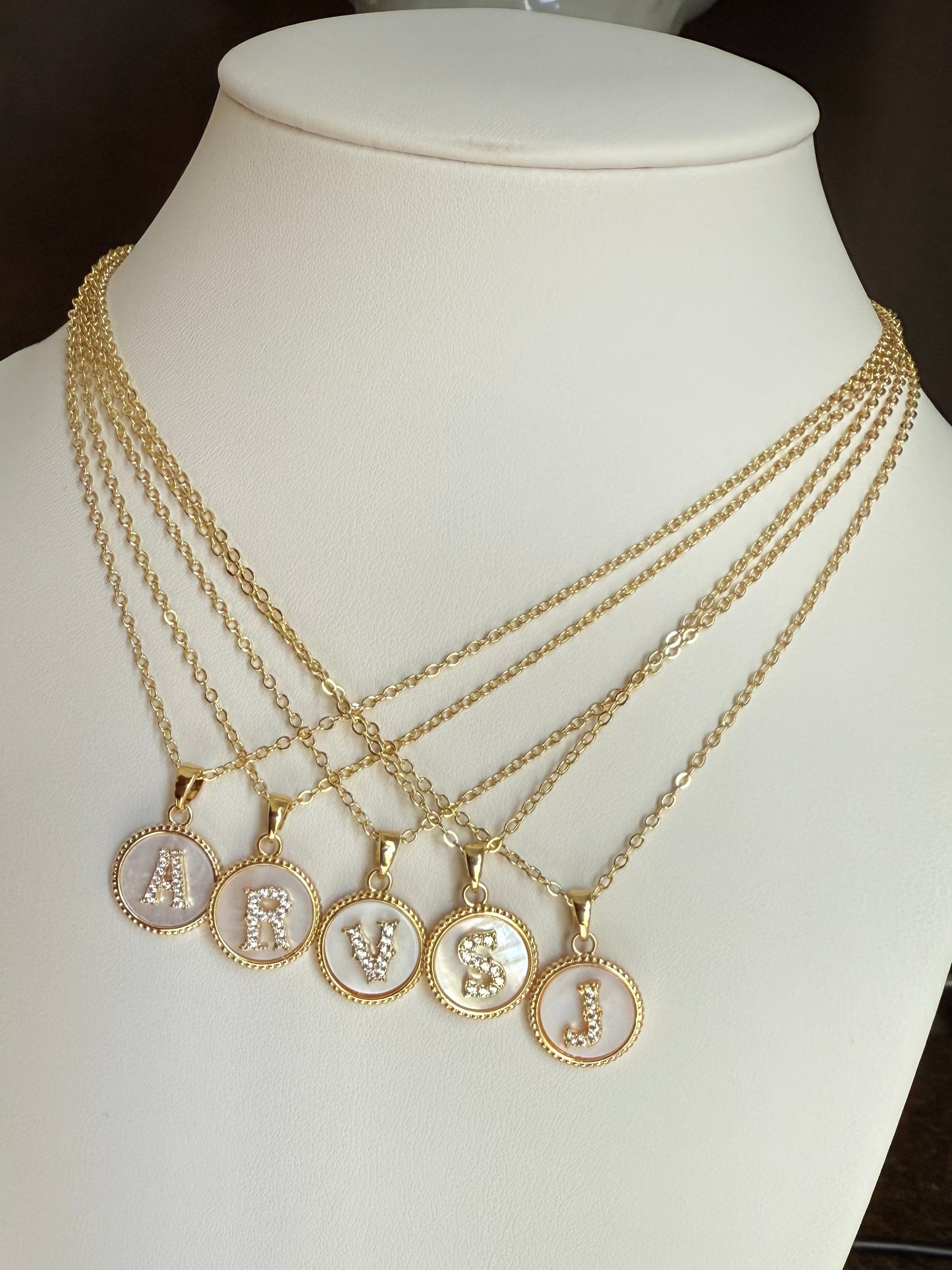 Initial letter necklace