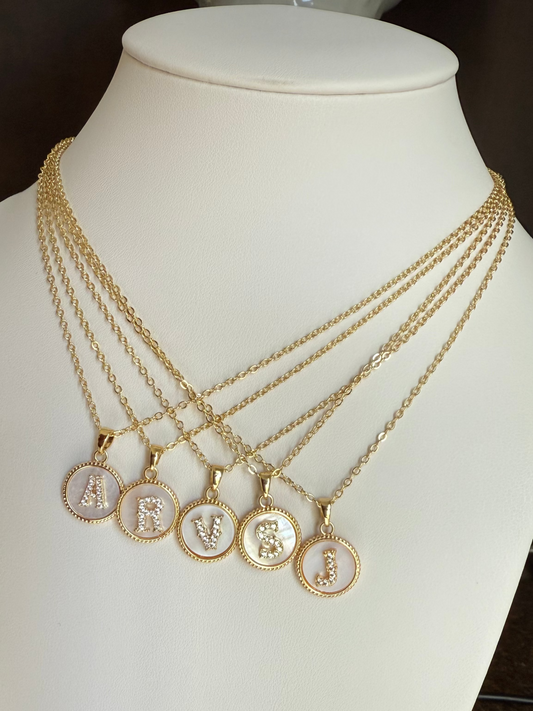 Initial letter necklace