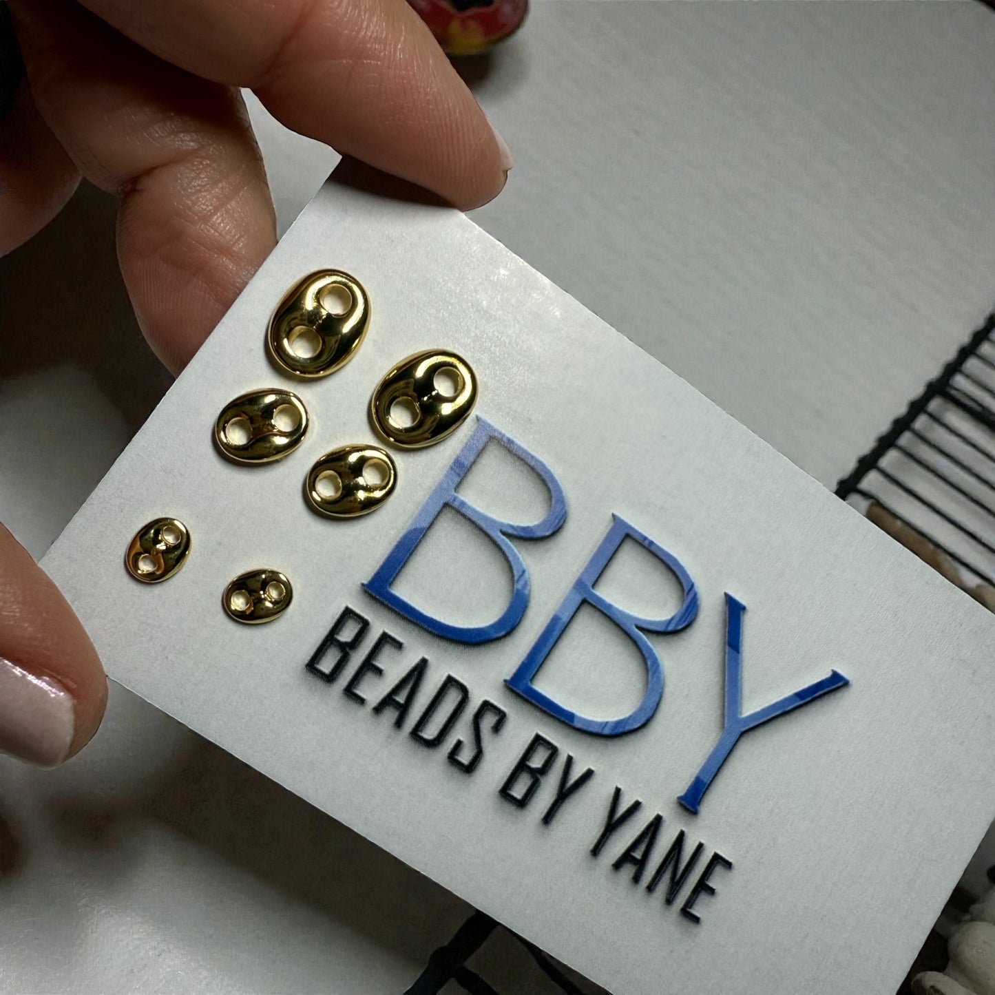 Gold Oval Stud Earrings