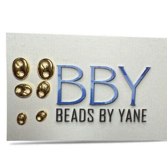 Gold Oval Stud Earrings