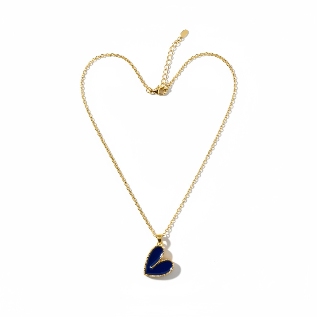 Royal Blue Heart Pendant Necklace