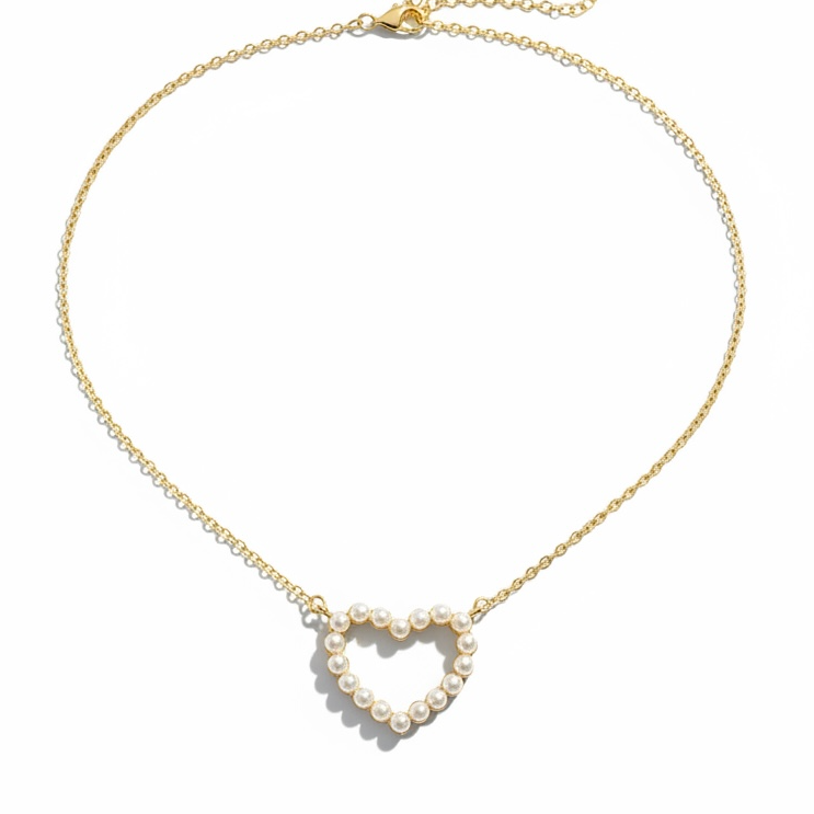Pearl Heart Pendant Necklace