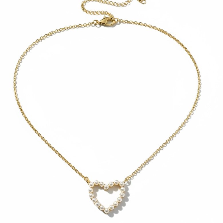 Pearl Heart Pendant Necklace